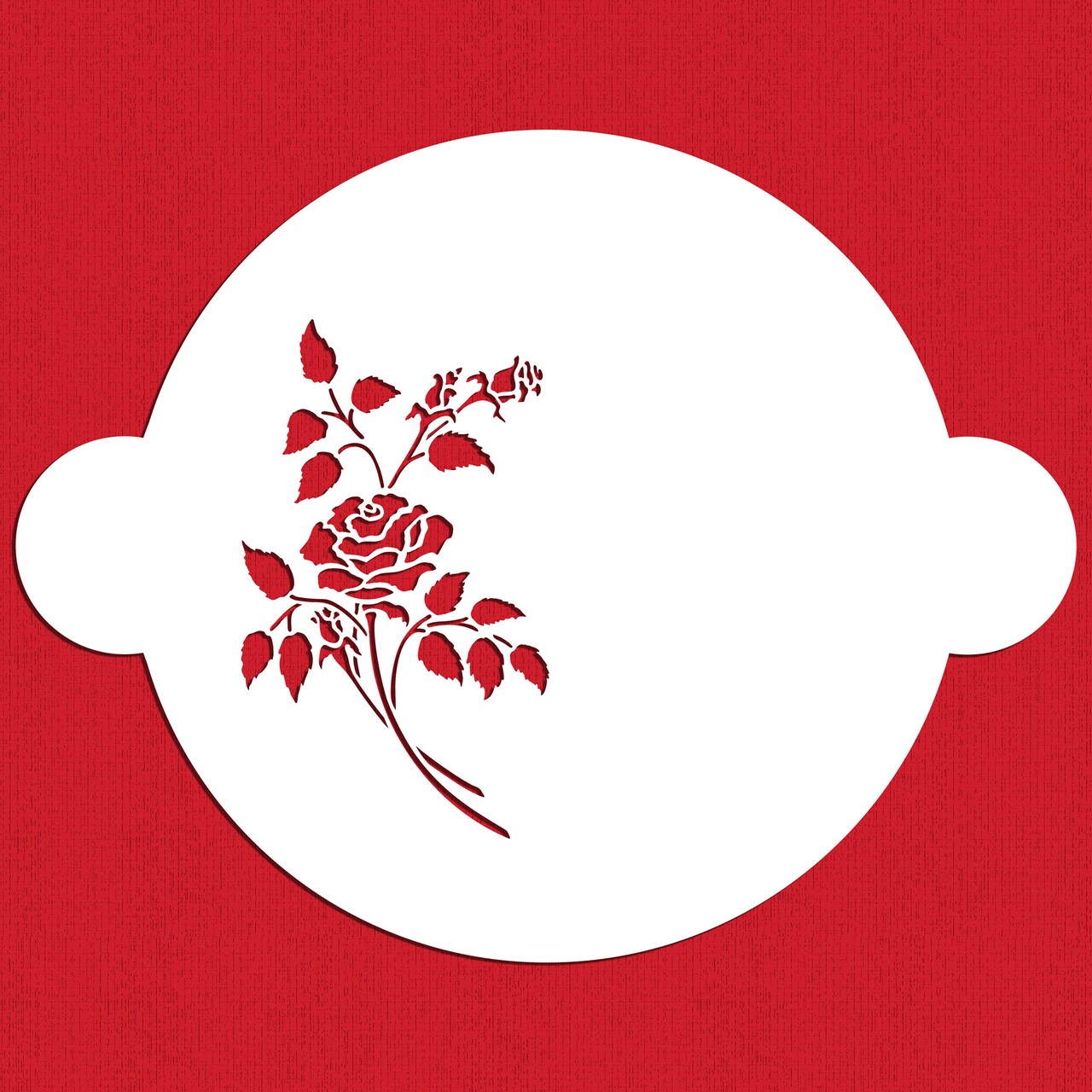 Rose Spray Cake Stencil | C156 by Designer Stencils | Cake Decorating Tools | Baking Stencils for Royal Icing, Airbrush, Dusting Powder | Reusable Plastic Food Grade Stencil for Cakes | Easy to Use & Clean Cake Stencil